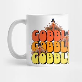 Gobble Thanksgiving Turkey Mug